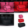 Car Trunk Organizer Box Auto Trash Tool Storage Bag Folding Large Cargo Storage Stowing Tidying Storage Box pink/red