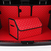 Car Trunk Organizer Box Auto Trash Tool Storage Bag Folding Large Cargo Storage Stowing Tidying Storage Box pink/red