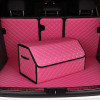 Car Trunk Organizer Box Auto Trash Tool Storage Bag Folding Large Cargo Storage Stowing Tidying Storage Box pink/red