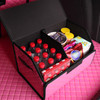 Car Trunk Organizer Box Auto Trash Tool Storage Bag Folding Large Cargo Storage Stowing Tidying Storage Box pink/red