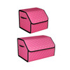 Car Trunk Organizer Box Auto Trash Tool Storage Bag Folding Large Cargo Storage Stowing Tidying Storage Box pink/red
