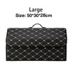 Car Trunk Organizer Box Large Capacity Stowing Tidying Auto Trunk Storage Boxes PU Leather Folding Multi-Size SUV Storage Bag