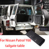 Tail Door Folding Table For Nissan Patrol Y60 Trunk Stowing Tidying Tailgate Table Y60 Door Storage Accessories