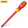 Deli 1pcs Insulated Screwdriver CRV PH SL Chrome Vanadium Steel 1000V High Voltage Resistant Electrician Repair Tools