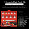 46pcs Socket Set Car Repair Tool Ratchet Spanner Wrench Set Pawl Socket Spanner Screwdriver Professional Metalworking Tool Kit