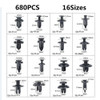 Auto Plastic Fastener Clip Automotive Bumper Retainer Clips Car Plastic Rivets Fasteners Kit With Cable Ties Fasteners Tools Box