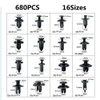 680-100Pcs Universal Mixed Auto fastener Car Bumper Clips Retainer Car Fastener Plastic Rivet Door Panel Liner Accessories