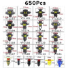 680pcs Car Plastic Fastener Clips Set with Box Mixed Auto Body Push Retainer Pin Rivet Bumper Door Trim Panel Fastener Clip Kit