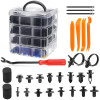 650 Pcs Car Fastener Clip Auto Body Push Retainer Pin Rivet Bumper Door Trim Panel Retainer Fastener Kit Removal Tool