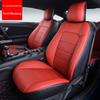 Custom Fit for 2015-2022 Mustang Car Seat Covers Full Set Middle Genuine Leather for Ford Mustang GT Mustang Convertible