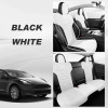 Custom Fit Car Accessories Suede Saddle Seat Cushion Pad Half Covered For Tesla Model Y