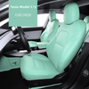 Custom Fit Car Nappa Seat Cover For Tesla Model X S Car Accessories Specific for Tesla Model X Half Covered For 5 Seaters Cars