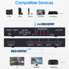 Navceker Kvm Hdmi-compatible Multiviewer 4k 4 In 1 Out 1080p Quad