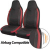 High Back Air Mesh Fabric Car Seat Covers Sporty Design Airbag Compatible Fit For Most Car Suv Truck Van Seat Cushion