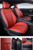 Custom Fit for Ford Mustang Car Accessories Seat Covers Full Set Middle Perforated Genuine Leather for 2015-2022 Ford Mustang