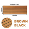 Self-Adhesive Foam Teak Decking EVA Foam Boat Flooring Faux Teak Decking Sheet Accessories Marine Boat Deck Mat 2400x600x6mm