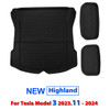 For Tesla Model Y 3 New Highland Floor Mat Trunk Luggage Mat LHD RHD 2017 to 2024 Left Right Rudder Four Seasons Floor Liner