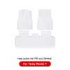 TPE White Foot Pad For Tesla Model Y 3 Custom Floor Liner Fully Surrounded 2021-2023 Floor Mats Waterproof Non-Slip Carpet