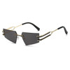 OEC CPO Retro Rimless Sunglasses Women Men Punk Metal Sun Glasses Ladies Frameless Eyeglasses UV400 Shades New Fashion Eyewear