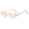 OEC CPO Retro Rimless Sunglasses Women Men Punk Metal Sun Glasses Ladies Frameless Eyeglasses UV400 Shades New Fashion Eyewear