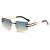 OEC CPO Retro Rimless Sunglasses Women Men Punk Metal Sun Glasses Ladies Frameless Eyeglasses UV400 Shades New Fashion Eyewear