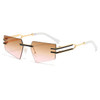 OEC CPO Retro Rimless Sunglasses Women Men Punk Metal Sun Glasses Ladies Frameless Eyeglasses UV400 Shades New Fashion Eyewear