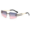 OEC CPO Retro Rimless Sunglasses Women Men Punk Metal Sun Glasses Ladies Frameless Eyeglasses UV400 Shades New Fashion Eyewear