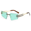 OEC CPO Retro Rimless Sunglasses Women Men Punk Metal Sun Glasses Ladies Frameless Eyeglasses UV400 Shades New Fashion Eyewear