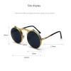 Steampunk Round Sunglasses Women Men Metal Vintage Flip Circular Double lens Sun Glasses Style CIRCLE Shades Gafas Oculos De S