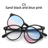 5PCS Magnetic Polarized Clip On Sunglasses Women Men Plastic Frame for Night Driving Sunglasses UV400