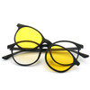 5PCS Magnetic Polarized Clip On Sunglasses Women Men Plastic Frame for Night Driving Sunglasses UV400