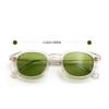 Small Medium Round Sunglasses For Men Green Tint Lens Brand Designer Acetate Vintage Shades For Women Vasos De Cristal UV400