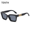 New S Logo Individuality Sunglasses Leopard Color Square Sun Glasses Men Women Fashion Luxury Brand Design Decorative Eyewear