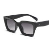 New Fashion Woman Luxury Brand Square Sunglasses Ladies Vintage Oversized Sun Glasses Female Big Frame Uv400 Shades Black