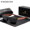 KINGSEVEN Natural Wooden Sunglasses Men Vintage Classic Polarized Fashion Women Elegant Handmade Wood SunGlasses Driving for Men