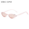 OEC CPO Sexy Small Oval Women's Sunglasses 2021 New Fashion Leopard Brown Hot Sun Glasses Female Retro Colorful Shade Eyeglass