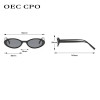 OEC CPO Sexy Small Oval Women's Sunglasses 2021 New Fashion Leopard Brown Hot Sun Glasses Female Retro Colorful Shade Eyeglass