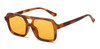 Vintage Square Sunglasses Woman Retro Leopard Yellow Double Bridge Sun Glasses Female Eyewear Oculos De Sol Feminino