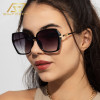 SIMPRECT Oversized Square Sunglasses Women 2023 Luxury Brand Designer Quality Sun Glasses Retro Vintage Fashion Shades For Women