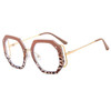 2024 Anti-blue Light Large Frame Glasses Women Vintage Eyeglasses Frame Computer Flat Glasses Can Be Matched with Myopia Glasses