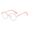 Fashion Kids Round Anti-blue Light Glasses Boys Girls Metal Cute Cat Claw Frame Eyewear Child Eye Protection Computer Goggles