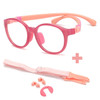 Iboode Children Silicone Anti-blue light Glasses TR90 Flexible Removable Flat Mirror Non-slip Sport Eyeglasses Frame Girls Boys