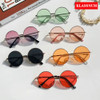 1pcs New Retro Glasses Round Frame Kids Sunglasses Baby Wild British Style Metal Sunglasses 2022 New Years Gift For Children