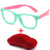 HOOLDW New Anti blue Light Kids Glasses Boys Girls Optical Frame Computer Transparent Glasses Children Silicone Soft Eyeglasses