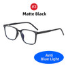 2024 Trending Blue Light Blocking Men's Glasses Gaming TR90 Matte Black Anti Ray Eyeglasses Women Transparent Fashion Eyewear