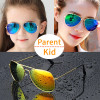 Parent-child Round Frame Sunglasses Kids Adults Vintage UV400 Shades Eyewear Unisex Children Outdoor Travel Pilot Sun Glasses