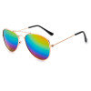 Parent-child Round Frame Sunglasses Kids Adults Vintage UV400 Shades Eyewear Unisex Children Outdoor Travel Pilot Sun Glasses