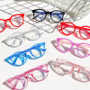 2020 new round frame anti blue light glasses Plain glasses children radiation protection for kid Computer phone Online course