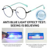 Anti-blue Light Glasses for Kids Boys Girls Classic Metal Frame Computer Goggles Eye Protection Optical Eyeglasses Nerd Eyewear