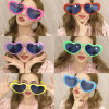 Children Sun Glasses Women Extra-large Frame Heart-shaped Glasses Birthday Party Funny Street Beat Baby Boy Girls Eyeglasses